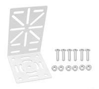 L Support mural pour caméra de surveillance en acier galvanisé résistant aux intempéries pour extérieur, montage facile au plafond ou au coin, avec 6 vis et écrous inclus, blanc, 155 x 118 x 100 mm