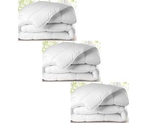 L22G Lot de 3 Couettes 200x200 cm -380 g/m² - Confort Moelleux - Respirante - Idéale pour l'été et la Mi-Saison (3)