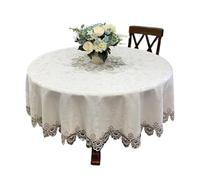 L6NqIAG Napperon Dentelle Nappe de Table Ronde en Dentelle, Couverture à Manger brodée, Tapis for la Maison, décoration(Color1,Diameter 120cm Round)