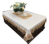 L6NqIAG Napperon Dentelle Nappe rectangulaire brodée en Dentelle, Couverture de Table à Fleurs, élégante, ajourée, Serviettes, décoration Manger(Color8,110X160cm)