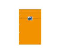 Bloc de bureau Oxford 21 x 31,5 cm agrafé orange - ligné jaune - 80 feuilles