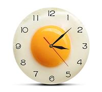 LA BAIESO Oeuf au Plat Oeuf Poché Horloge Murale Oeuf Jaune Horloge Pointeur NuméRique Horloge Cantine Restaurant CréAtif Acrylique Horloge Murale