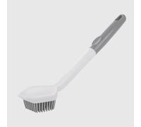 La Briantina Brosse à Vaisselle en Silicone avec tête hexagonale - Poils Flexibles, grattoir intégré, Anti-Rayures 29 x 6 x 3 cm