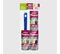 La Briantina Brosse adhésive à Rouleau pour vêtements avec 2 recharges de 10 m - Enlève Les Poils, la poussière et Les Peluches - Levapelucchi Manuel pour vêtements, canapés et Tissus