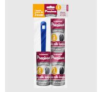 La Briantina Brosse adhésive à Rouleau pour vêtements avec 2 recharges de 3 m - Enlève Les Poils, la poussière et Les Peluches - Levapelucchi Manuel pour vêtements, canapés et Tissus