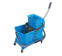La Briantina Chariot Lave-Vaisseau Rombo avec Rétracteur et roulettes Professionnel, 34 litres, 69 x 32 x 72 cm, Code Couleur Bleu