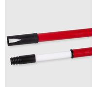La Briantina Manche télescopique Professionnel pour Balai Extensible jusqu'à 130 cm Finition striée en métal plastifié