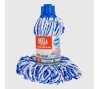 La Briantina Rechange Mop Tresse Twist en Microfibre 180 g - Efficace et Durable pour Chaque Sol - Filetage Universel 30 cm