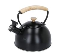 La Cafetiere Bouilloire à sifflet 1,6 L noire manche en bois