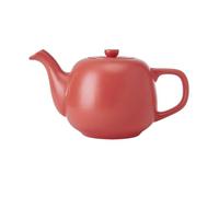 La Cafetière Théière classique traditionnelle avec poignée confortable et bec verseur anti-goutte, sert 2 tasses, pour sachets de thé, facile à nettoyer, passe au lave-vaisselle, 600 ml, rouge