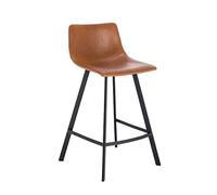 La Chaise Espagnole Cordoba Tabouret Style Industriel, en Cuir Synthétique, Marron, 97 x 44 x 48 cm