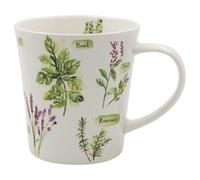La Collection Leonardo Ensemble de 4 tasses de jardin d'herbes Jennifer Rose Gallery, tasses à thé et à café pour boissons chaudes | Tasses en porcelaine imprimées de qualité pour la cuisine et la