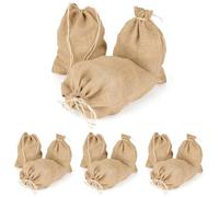 La Cordeline 3 Sacs Toile Jute 26x30cm Réutilisable, Sac légumes, Conservation et Stockage Cuisine (Lot de 4)