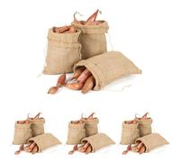 La Cordeline 3 SacsRangement Toile Jute 21x25cm Réutilisable, Sac légumes, stockage ail, échalottes (Lot de 4)