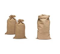 La Cordeline ACJN28PAL-L2 Lot 2 Sacs Pommes de terre Toile de Jute 60x105 cm, 305 gr/m2, 50kg Naturel & Sac Toile jute Premium, grand format 55 x 100 cm 570 gr/m², La Cordeline CJN27P