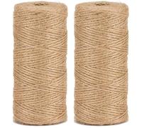 La cordeline Ficelle Jute Naturel Ø1.5mm ±100m pour Le Jardinage, Bricolage, activités manuelles BJN100, Naturelle (Lot de 2)