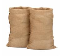 La Cordeline Lot 2 Sacs en Toile de Jute Naturelle 60 x 100cm - 50 Kg -Stockage Jardin, Pomme de Terre, Déchets Verts, Brun
