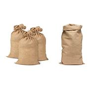 La Cordeline Lot 3 Sacs Pommes de terre Toile Jute 51 x 79 cm, 215 gr/m2, 25kg - ACJN28PA-L3 Naturel & Sac Toile jute Premium, grand format 55 x 100 cm 570 gr/m²