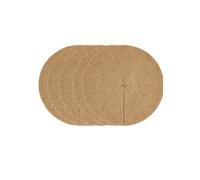 La cordeline Lot 5 Disques Paillage Ø60cm Feutre de Jute 700gr/m² - Protection Plante, Mauvaises Herbes, Gel, Naturel, Marron