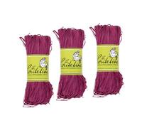 La cordeline - Raphia Naturel Violet Pourpre - Lot 3 x 50g | Lien Souple & Résistant pour Jardinage, Art Floral, Loisirs Créatifs et Décoration de Cadeaux Premium