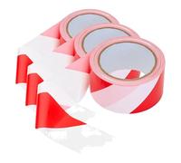 La cordeline Ruban Signalisation Polyéthylène Basse Densité (LDPE) 50mm x 100 m Ruban Balisage Rouge et Blanc (Lot de 3)