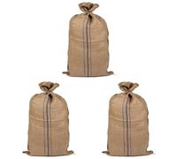 La Cordeline Sac en toile de jute 68x112cm Premium 643 gr/m² Capacité 100kg Btwill Naturel (Lot de 3)
