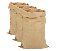 La cordeline Sac en Toile de Jute Naturelle 71x104 cm - Ultra Résistant 400g/m² - Grand Format, épais, Polyvalent pour Stockage, Jardinage et Décoration, Naturel (Lot de 3)