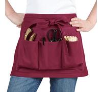 La Cordeline TABLIER DE JARDIN COURT BORDEAUX H34 X L64CM 7 POCHES TU 100% COTON, 2x64x34 cm