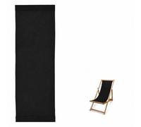 La cordeline Toile de Rechange pour Transat 125 x 43 cm Coloris Noir - Tissus de Remplacement pour chilienne