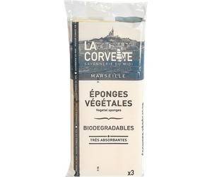 La Corvette Éponge Végétale, Lot de 3 - 3 pièces