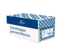 Enveloppe 110 x 220 mm La Couronne 90 g avec fenêtre 45 x 100 mm blanche - Boîte de 200