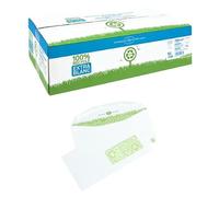 LA COURONNE Boite 1000 Enveloppes Gamme Mise Sous Pli Format Dl2 114X229Mm 80G A Fenetre 45X100Mm Recycle Extra Blanc