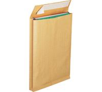 La Couronne Pochette à soufflet 3 cm kraft brun sans fenêtre 280 x 365 mm 130g - Fermeture autocollante - Lot de 125