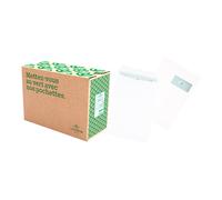 La Couronne Pochette blanches recy s C4 - 229 x 324 mm 90g - Fenêtre 110 x 50 mm - Autocollante bande protectrice - Lot de 250