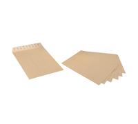 La Couronne Pochette kraft armé brun PEFC C5 - 162 x 229 mm 130g sans fenêtre - Sans soufflet - Autocollante bande protectrice - Lot de 500