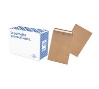 La Couronne Pochette kraft brun 24 - 260 x 330 mm 90g sans fenêtre - Autocollante bande protectrice - Lot de 250