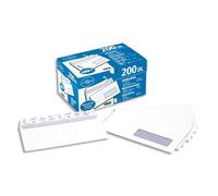 La Couronne Premium Boîte de 200 enveloppes auto-adhésives 110 x 220 mm Blanc