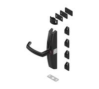 La Croisée DS - Cremone pompier a poignee tournante dualis 7211 - Finition Noir RAL 9005, Permet de condamner le vantail semi-fixe d’une porte à 2 vantaux, Convient à tous types de portes