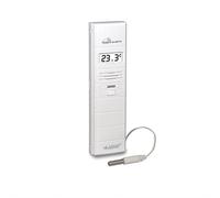 La Crosse Technology - Capteur Mobile Alerts thermo-hygro MA10300 avec écran LCD et sonde de température filaire waterproof , Blanc