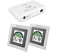 La Crosse Technology - MA11231 Kit de démarrage avec passerelle et 2 capteurs thermo/hygro avec indicateur de confort - Blanc