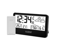 Station météo radio pilotée noire