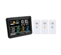 La Crosse Technology - WS6204 Station Météo Radio-Pilotée avec 3 capteurs thermo/hygro - Noir (Noir, Blanc)