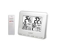 La Crosse Technology - WS6812 Station Météo avec Phases de Lune, Alertes de Température et Indice de Chaleur - Argent