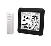 La Crosse Technology – Station météo WS6823 – Prévisions, signal DCF, écran LCD sans fil – Noir