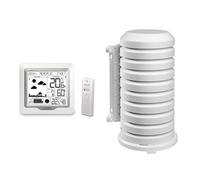 La Crosse Technology WS6823WHI-SIL station météo, Blanc/Argent & Coque pour article émetteur TFA Dostmann 98.1114.02, blanc, 10,2 x 9,5 x 17,5 cm