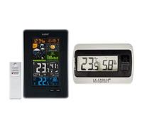La Crosse Technology WS6835 Station Météo Colorée avec Phases de Lune - Noir & Ws7005- WHITE Station Météo de Température Blanc 6 x 1,3 x 4 cm