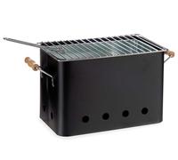 LA DEHESA Barbacoa portable rectangulaire avec poignées noire