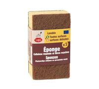 La droguerie écologique 4231 - Lot de 2 éponges pour casseroles Toutes Surfaces + Surfaces délicates