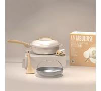 La Fabuleuse Poêle Sauteuse Casserole Cocotte Cookut 24 cm - Blanc Crème