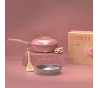 La Fabuleuse Poêle Sauteuse Casserole Cocotte Cookut 24 cm Rose pivoine